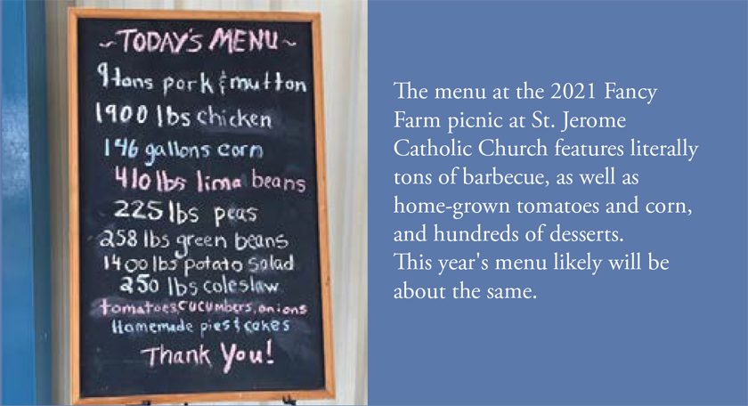 Fancy Farm menu 0821